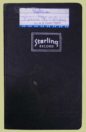 Melvin B. Tolson - Notebooks Notes (Sterling Notebook)